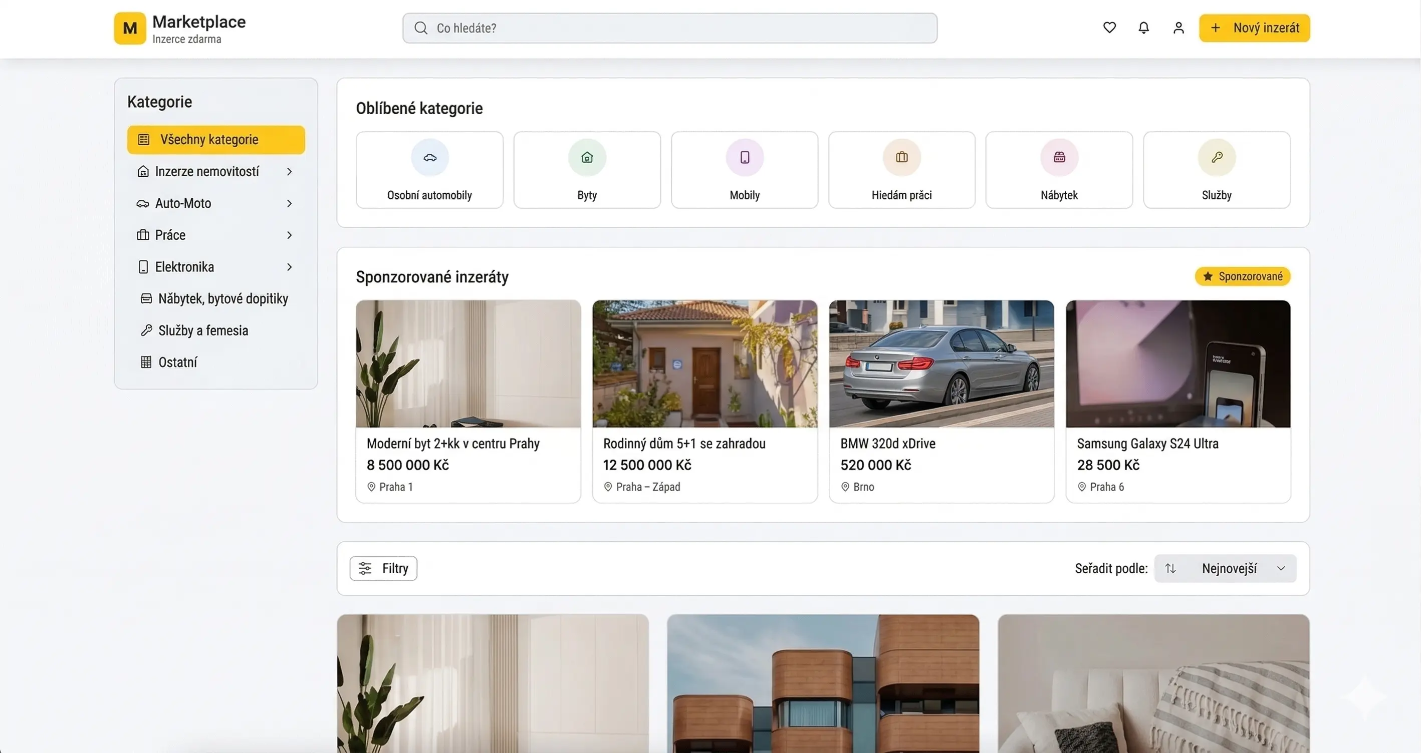 Ukázka aplikace Tady jsem
